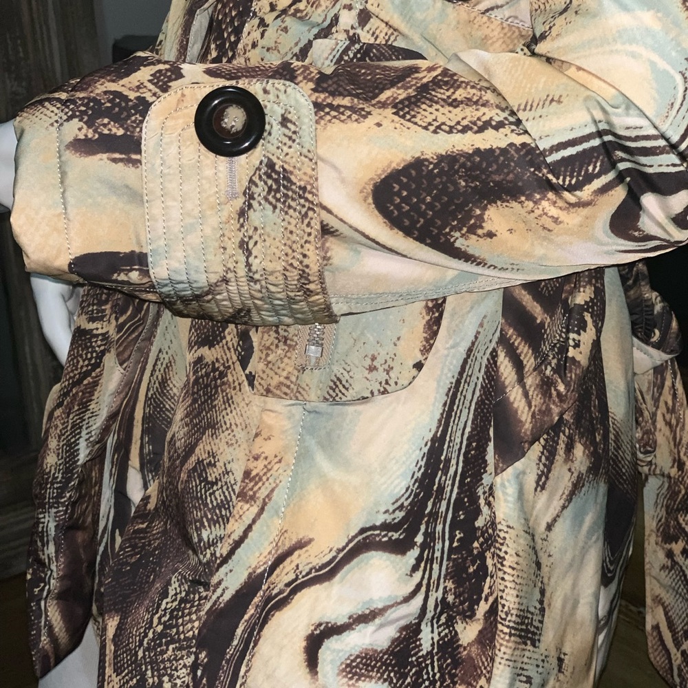 Moon River, Abstract Print Down Filled Puffer Coat, Sz 40 (US 4/6), EUC - Picture 6 of 15
